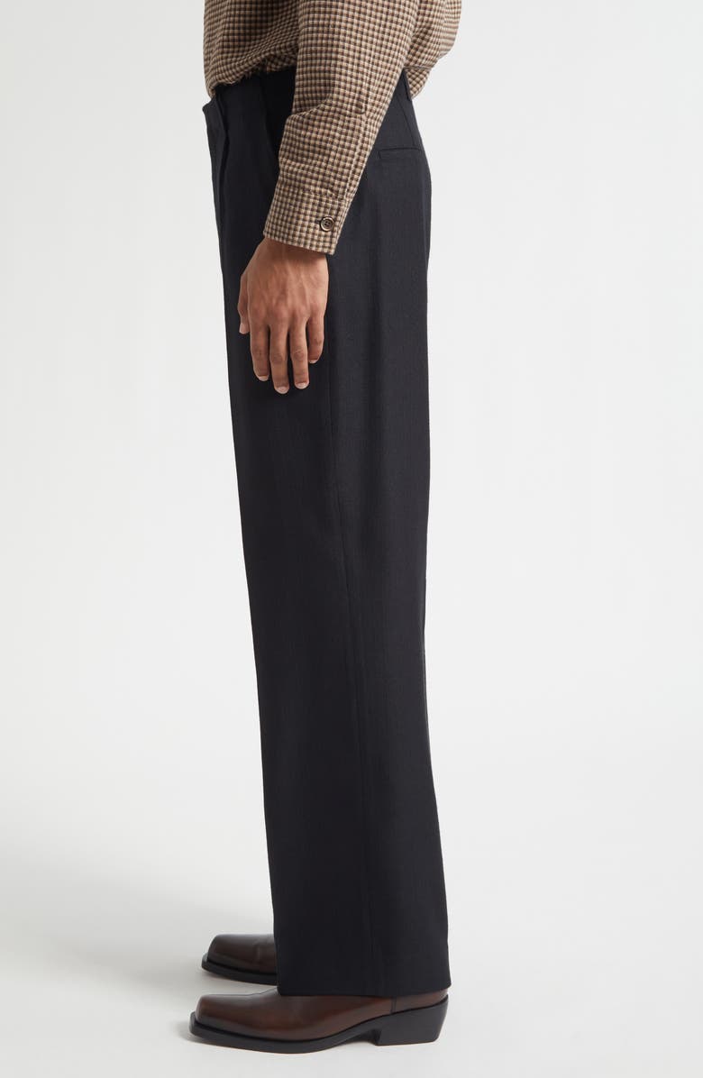 OUR LEGACY Borrowed Stripe Wide Leg Chinos, Alternate, color, Coal Black Link Stripe Weave