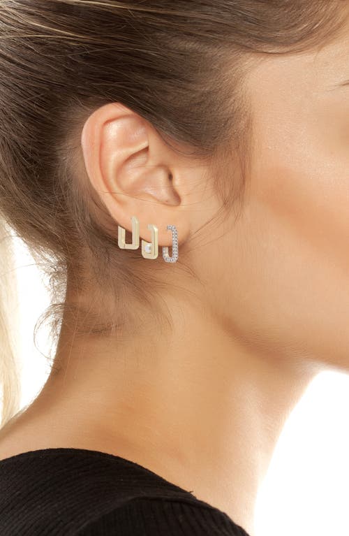 Allsaints Set Of 3 Assorted Hexagon Hoop Earrings In Gold