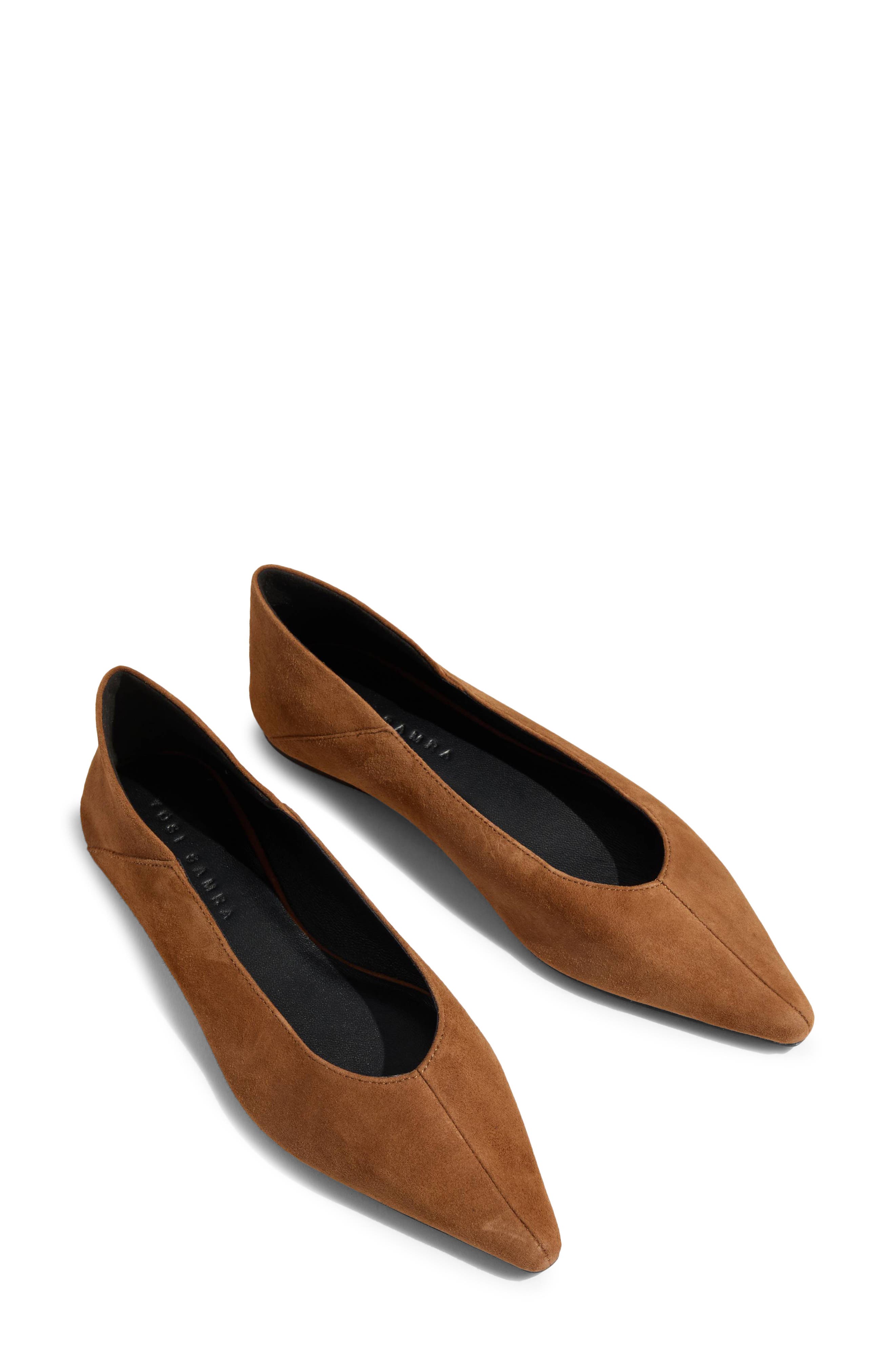 Bowery Pointed Toe Flat, Alternate, color, WHISKEY
