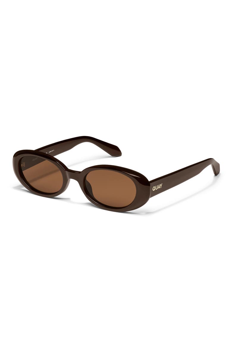 Felt Cute 52mm Gradient Small Oval Sunglasses, Alternate, color, CHOCOLATE/ BROWN