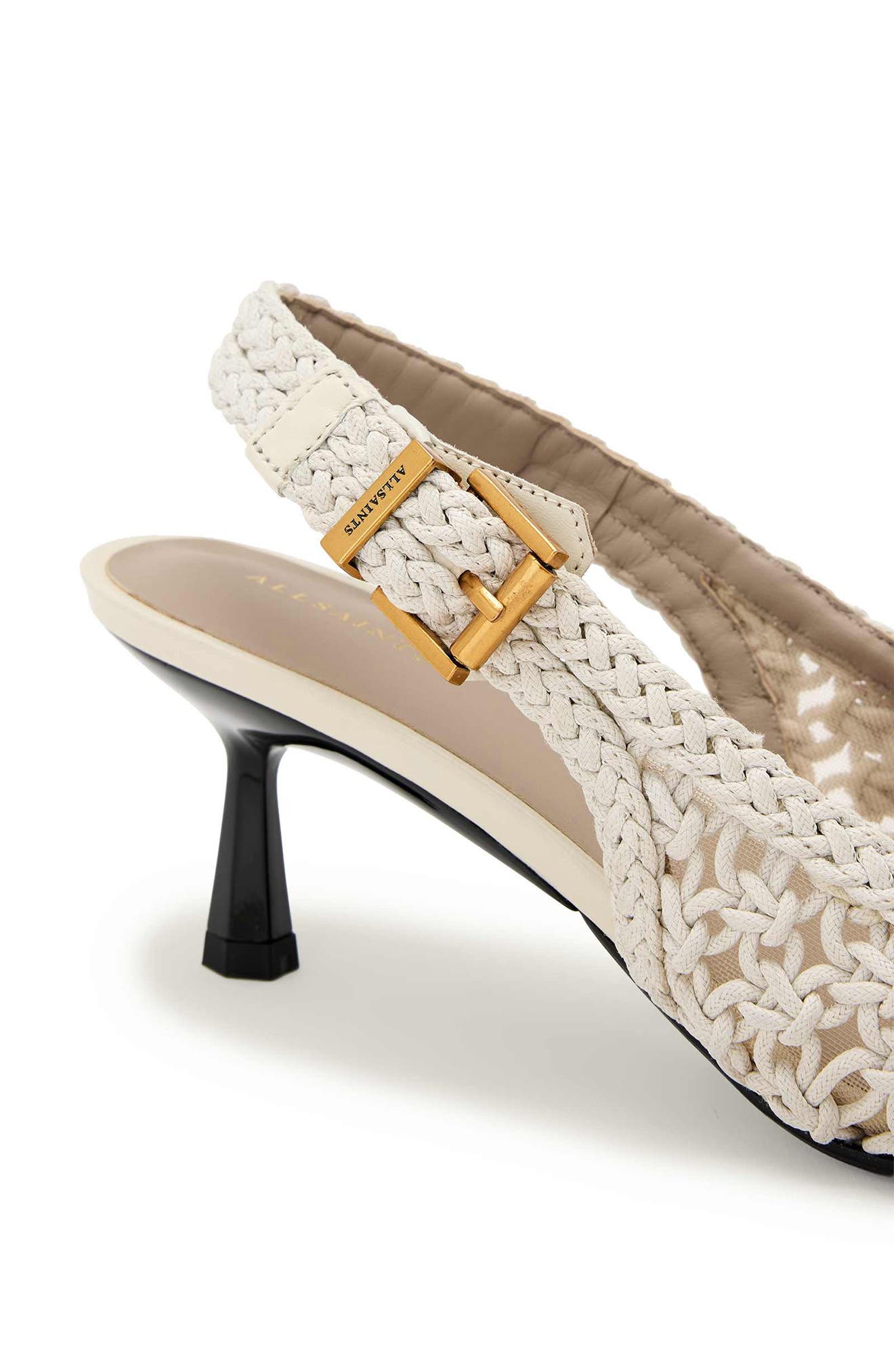 Violet Slingback Kitten Heel Pump, Alternate, color, PARCHMENT WHITE