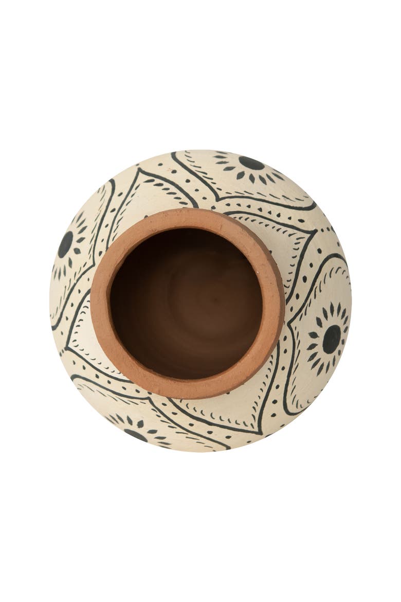 Natural Handpainted Terracotta Vase, Alternate, color, Brown
