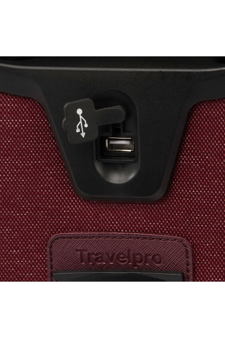 Platinum Elite Softside Expandable 19" Carry On Spinner Luggage, Alternate, color, Bordeaux Red