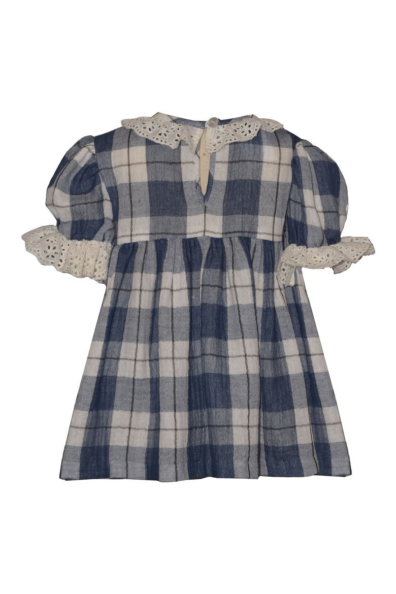 Kids' Plaid Eyelet 3-Piece Set, Alternate, color, CHAMBRAY BLUE