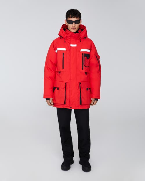Quartz Co. Vostok 3.0 | Hooded Down Expedition Jacket In Fiery Red