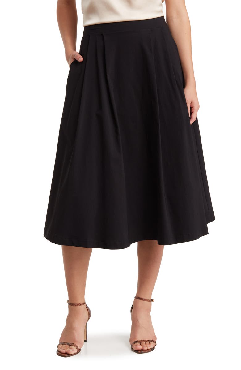 Renee C Pleated Midi Skirt, Main, color,