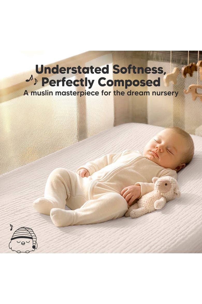 2-Pack Lyra Muslin Mini Crib Sheets, Alternate, color, Sage