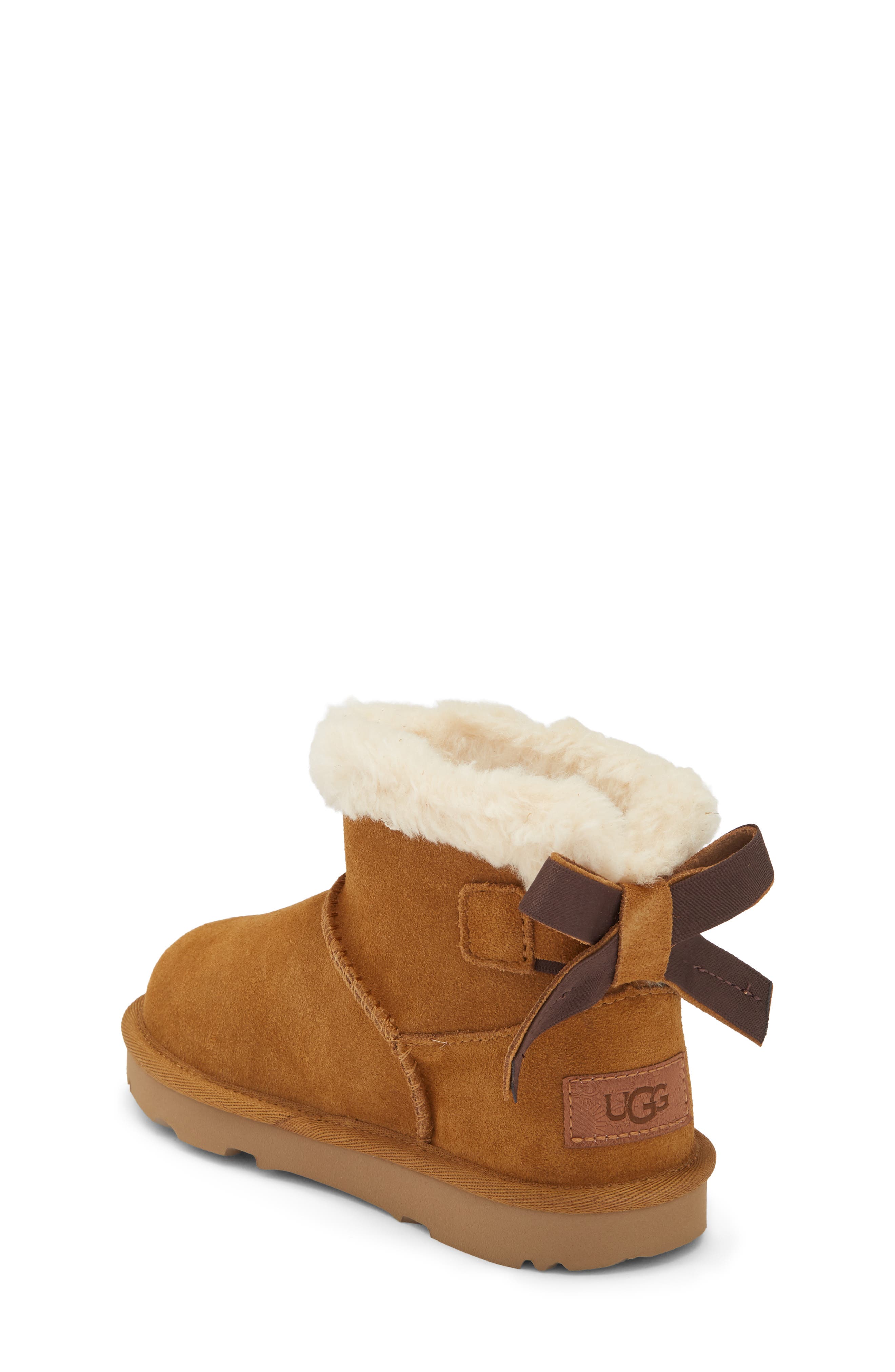Kids' Mini Bailey Dual Bow Boot, Alternate, color, CHESTNUT