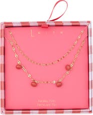 Leith Two Row Tomato Layered Necklace