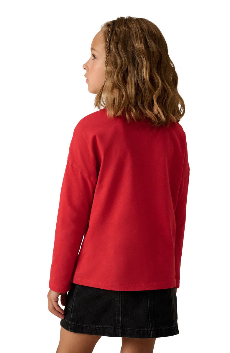 NEXT Kids' Sequin Heart Long Sleeve Cotton Graphic T-Shirt, Alternate, color, 