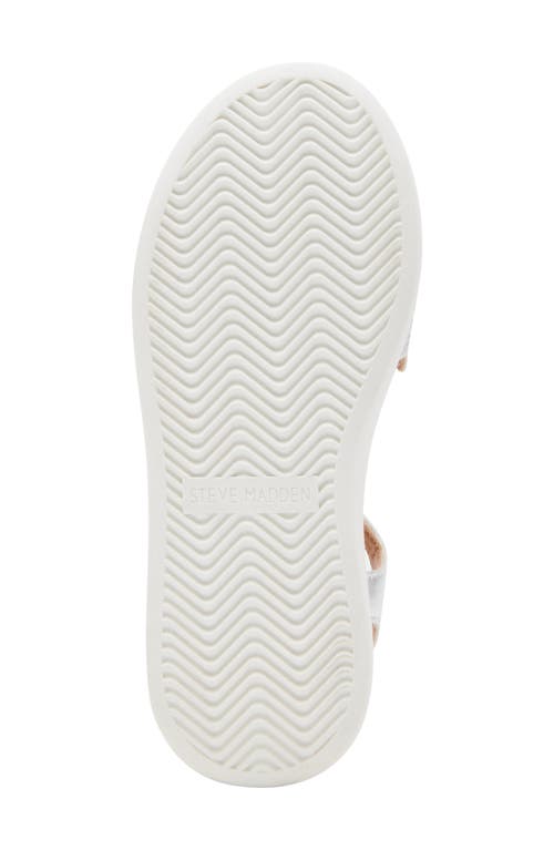 Steve Madden Kids' Jgems Ankle Strap Espadrille Platform Sandal In Rhinestone