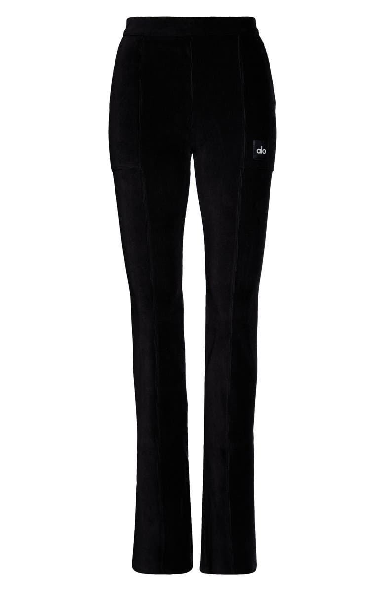 Alo Winter Break High Waist Flare Microcorduroy Pants, Alternate, color,