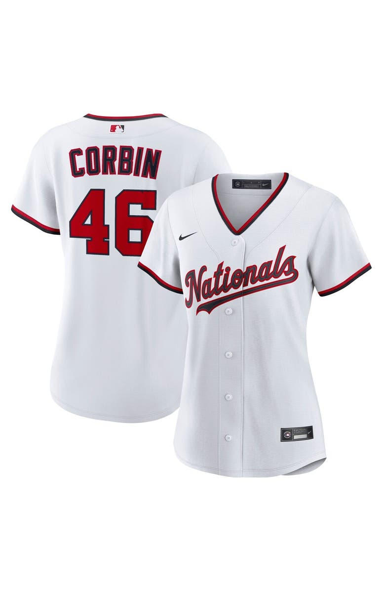 Nike Women's Nike Patrick Corbin White Washington Nationals Home 2.0 Replica Jersey, Main, color, 
