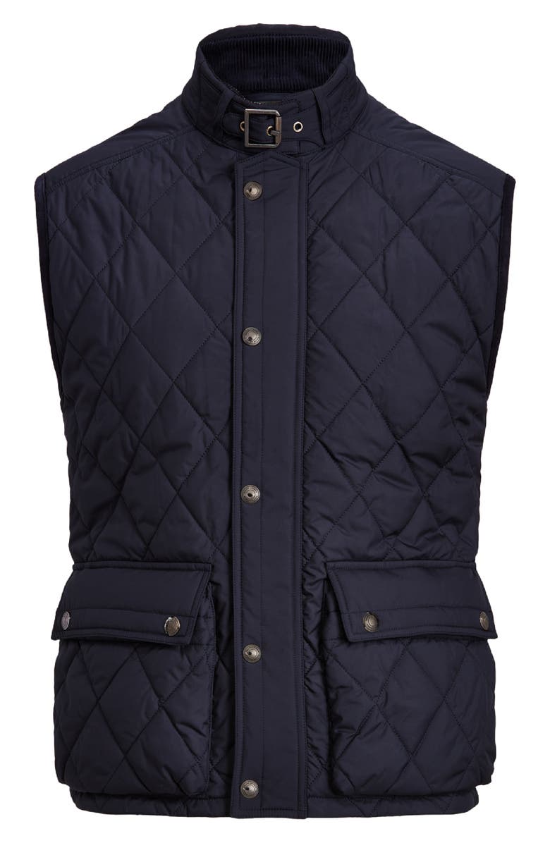 Ralph Lauren Purple Label Leyland Diamond Quilted Vest, Alternate, color, Classic Chairman Navy