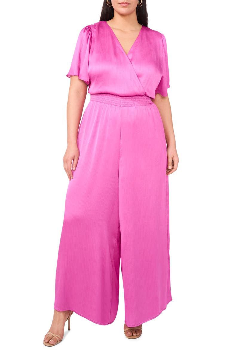 Vince Camuto Flutter Sleeve Wide Leg Jumpsuit, Main, color, 