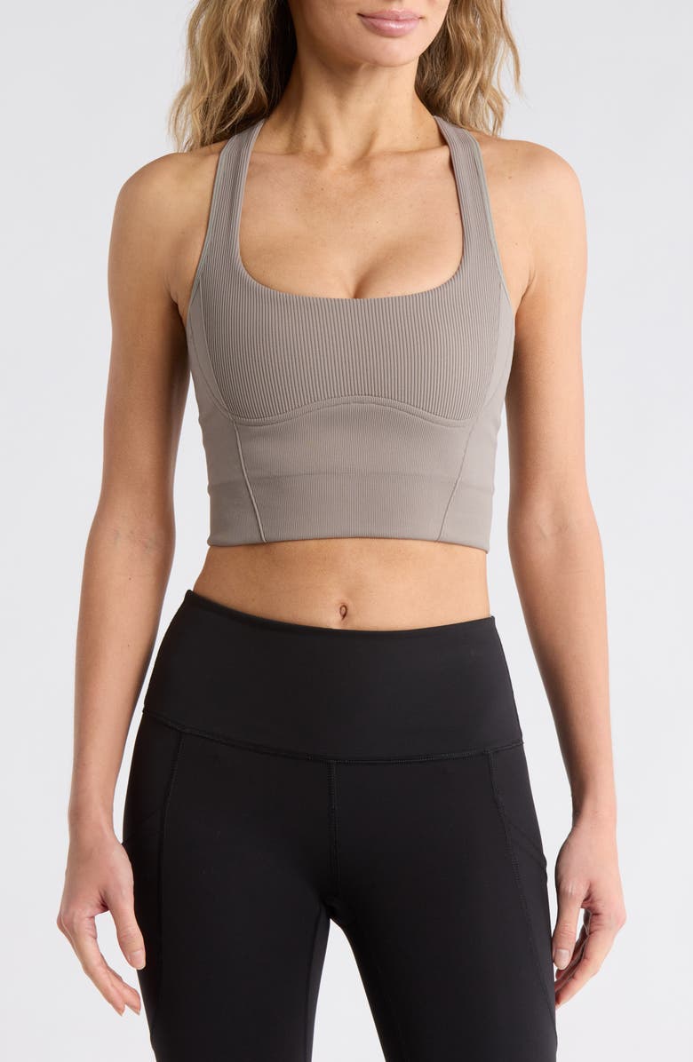 FP Movement by Free People Happiness Runs Corset Racerback Sports Bra, Main, color, Nordic Trail