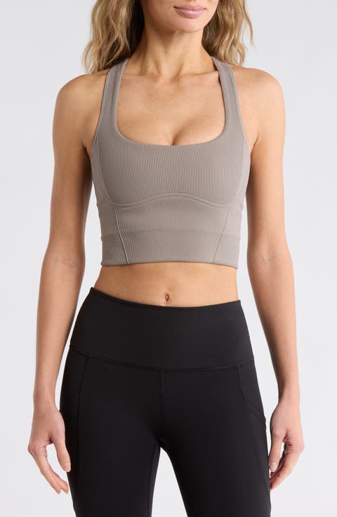 Happiness Runs Corset Racerback Sports Bra