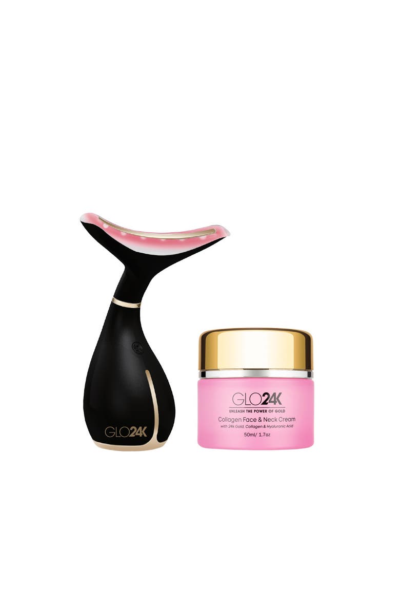 Neck & Face LED Beauty Massager +Collagen Neck  Cream., Main, color, NA