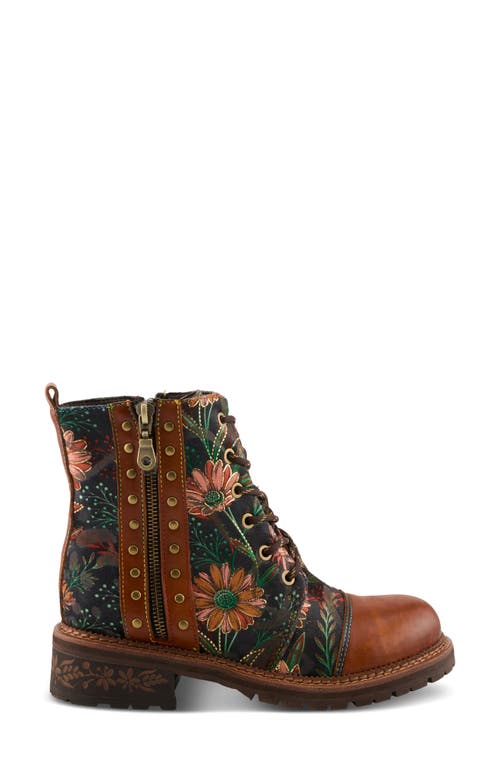 L'artiste By Spring Step Cordea Floral Lace-up Boot In Multi