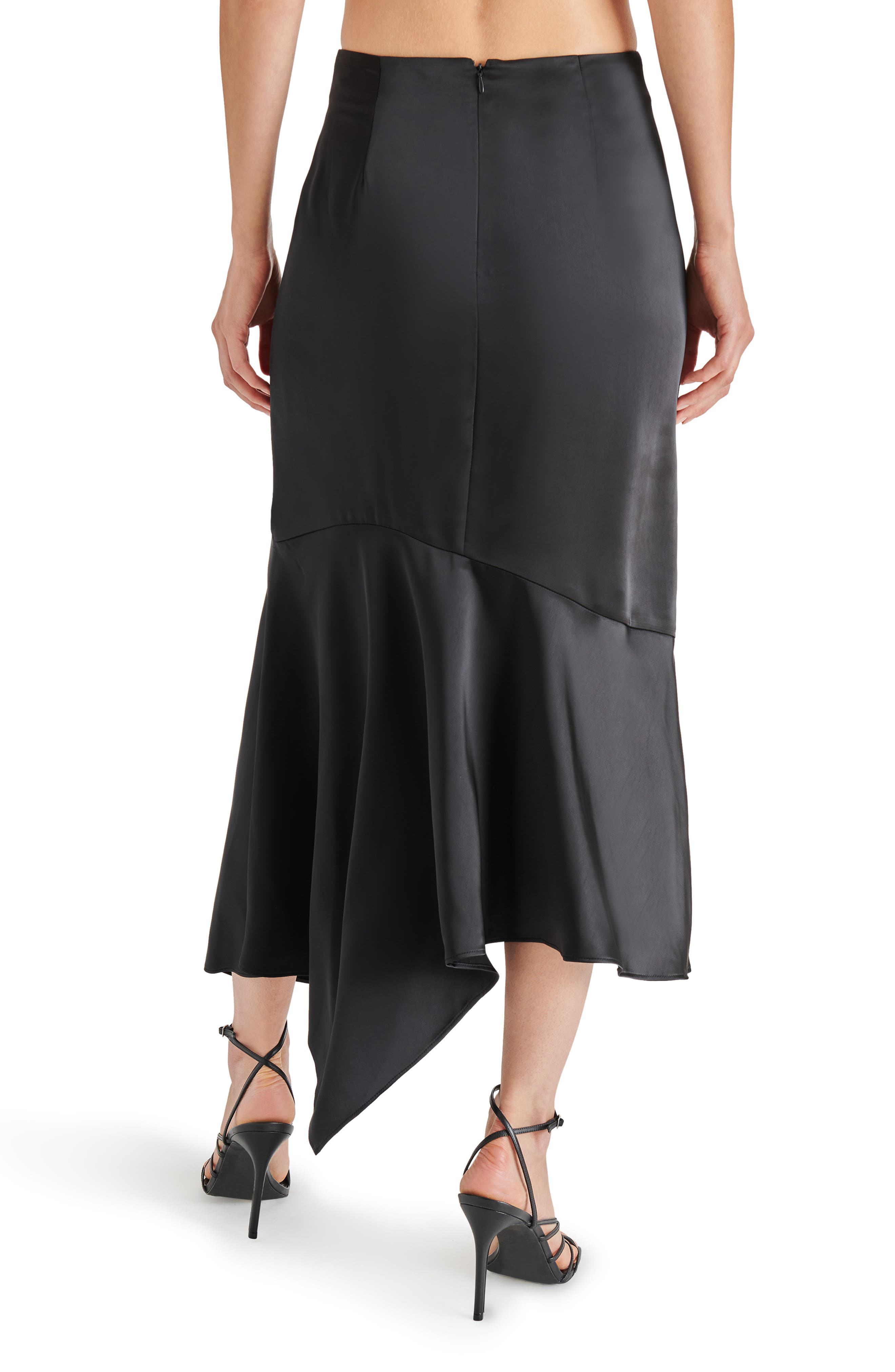 Lucille Asymmetric Satin Skirt - image 2