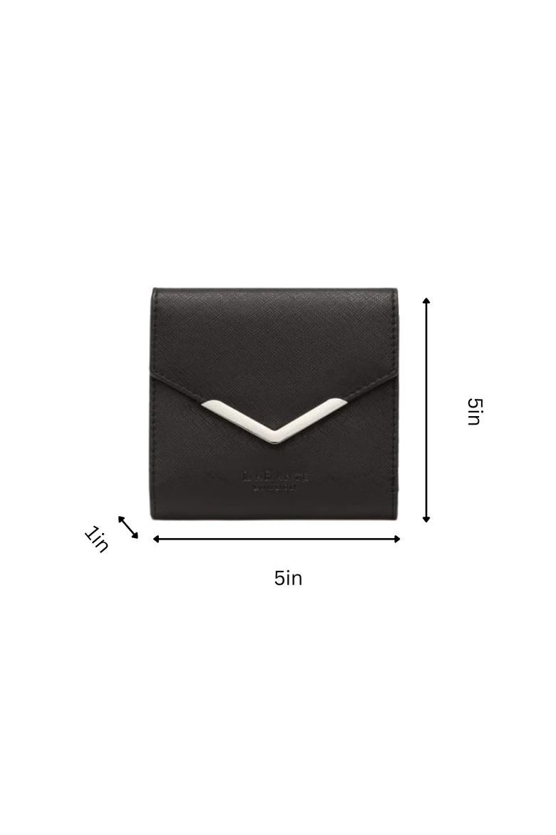 Diana Small Vegan Bifold Purse, Alternate, color, Black