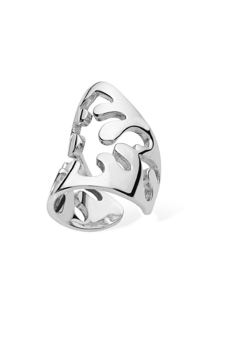 Open Splash Ear Cuff, Main, color, Sterling Silver