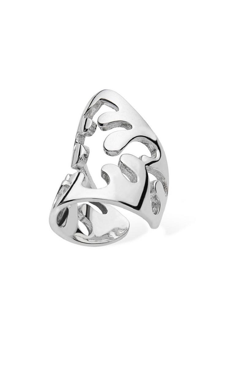 Lucy Quartermaine Open Splash Ear Cuff, Main, color, Sterling Silver