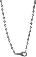 BY ADINA EDEN Black Rhodium CZ Bezel Lobster Clasp Chain Necklace