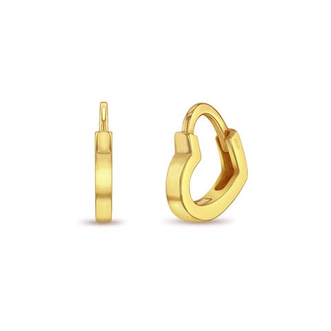 Heart Shaped Hoop Plated Earrings