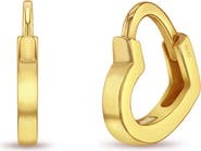 In Season Jewelry Heart Shaped Hoop Plated Earrings