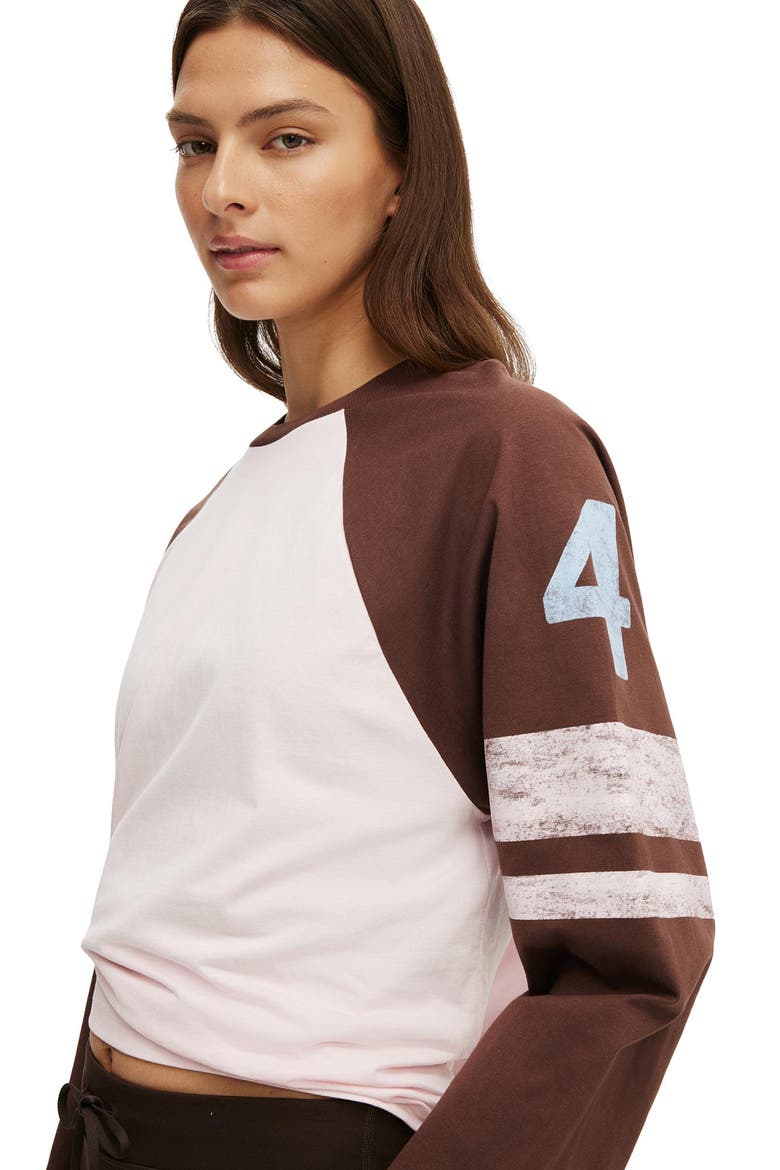 Women's Active Graphic Raglan Tee, Alternate, color, Cherry Dream Hoops