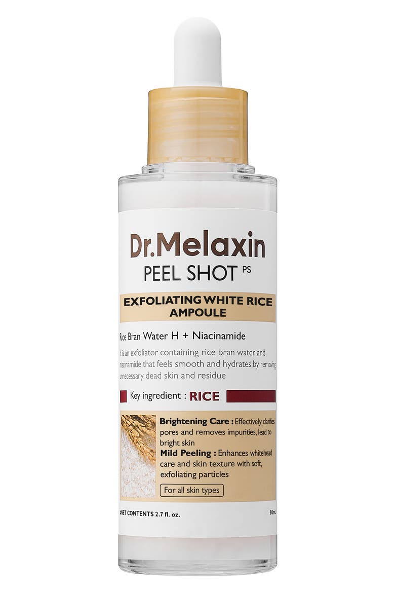 Peel Shot Exfoliating White Rice Ampoule, Main, color, NO COLOR