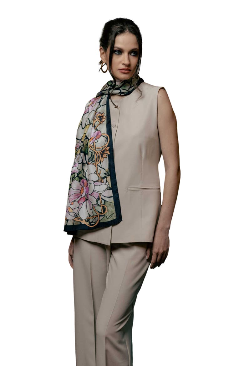 Tiffany - Long Silk Scarf for Women, Alternate, color, Pink