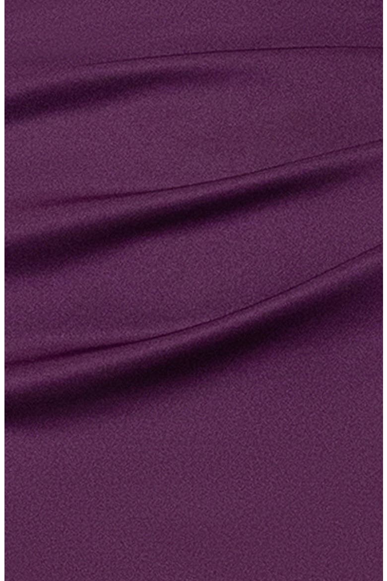 Asymmetric Scuba Knit Cocktail Dress, Alternate, color, PLUM