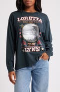 Daydreamer Loretta Lynn Lookin' Long Sleeve Cotton Graphic T-Shirt