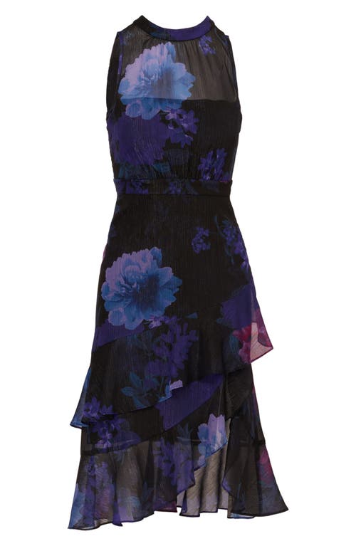 Adrianna Papell Women's Halter Glitter Midi Dress In Multi