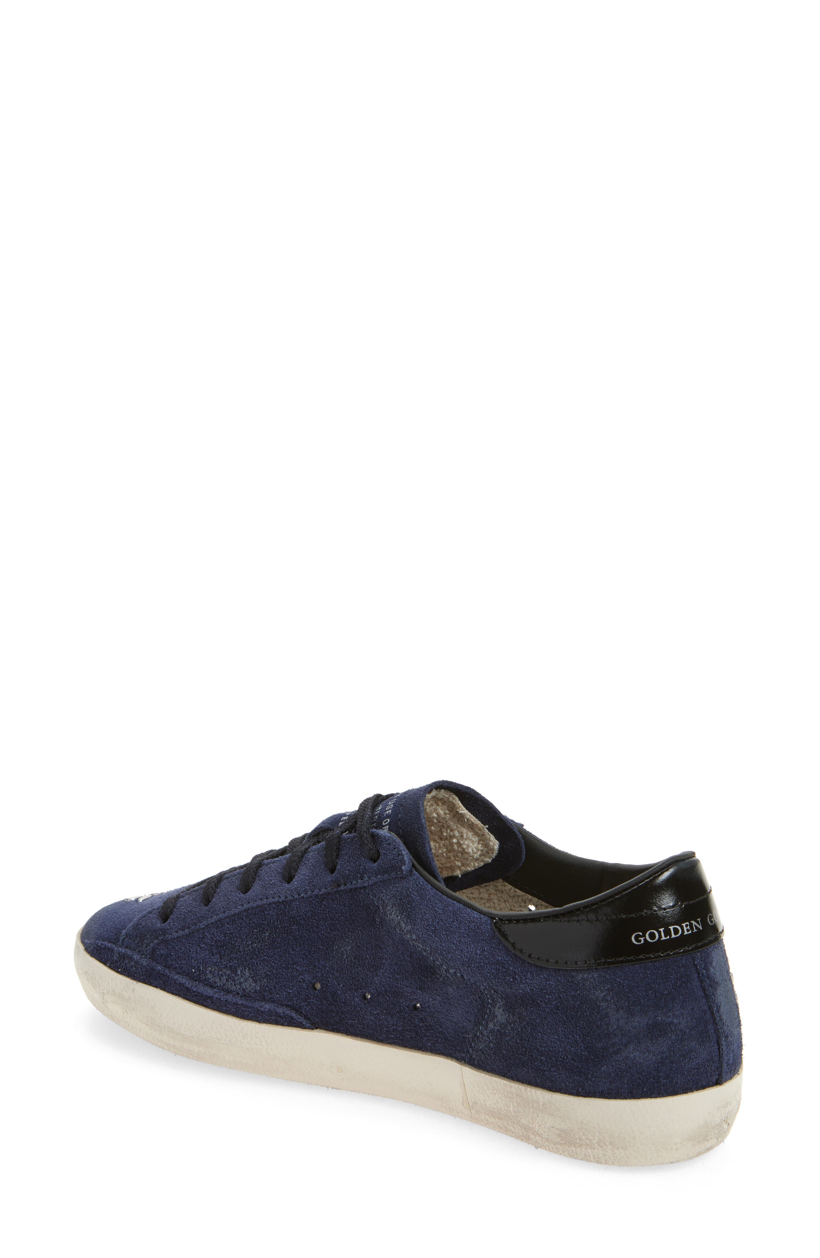 Golden Goose Super-Star Low Top Sneaker, Alternate, color, Dark Blue/ Black
