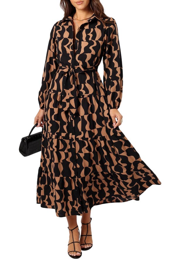 Lincoln Tie Waist Long Sleeve Maxi Dress