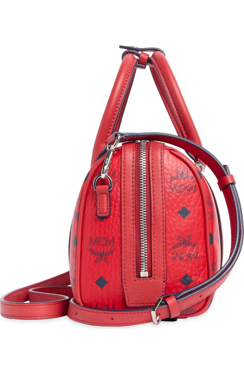 MCM Aren Visetos Barrel Bag, Alternate, color,