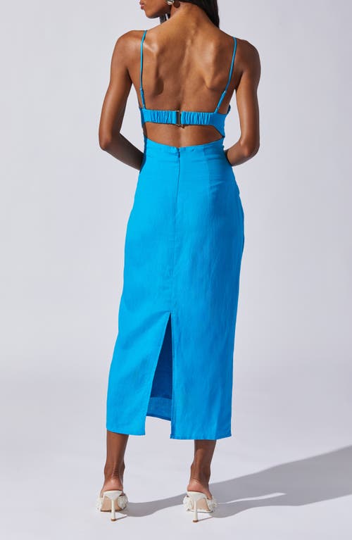 Astr The Label Open Back Maxi Dress In Bright Blue