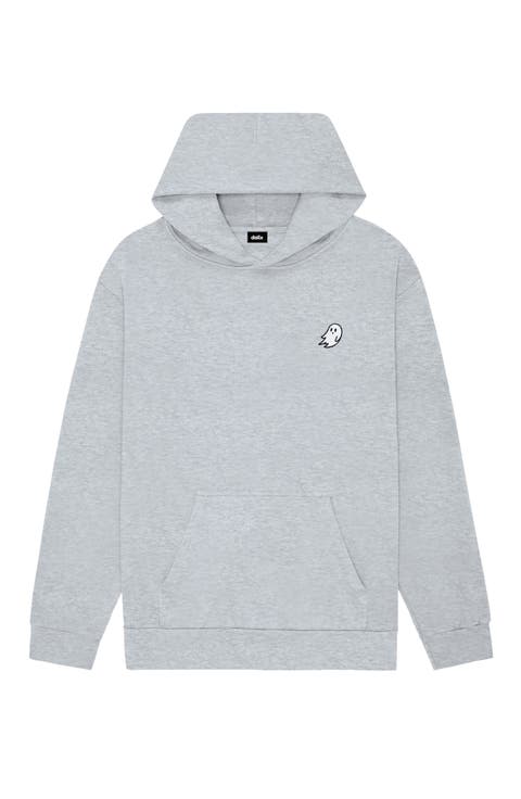 Mens Ghost Midweight Fleece Relaxed Hooded Sweatshirt