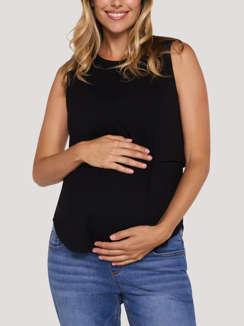 Sleeveless Nursing Maternity Top