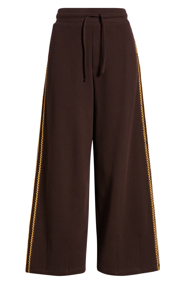 Damson Madder Piper Waffle Knit Ankle Sweatpants, Alternate, color, Chocolate
