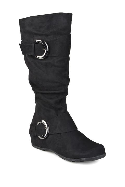 JOURNEE Jester Extra Wide Calf Side Buckle Tall Boot