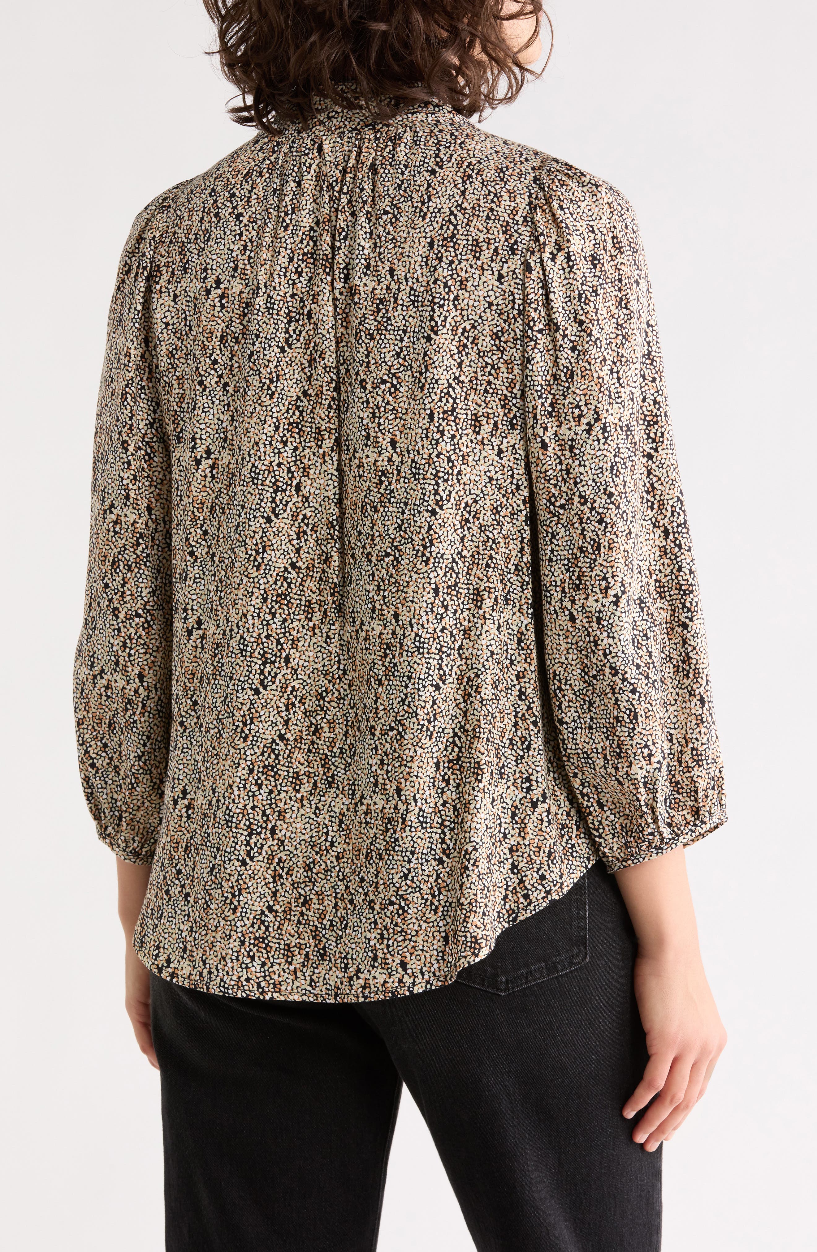 Tie Neck Long Sleeve Top - image 2