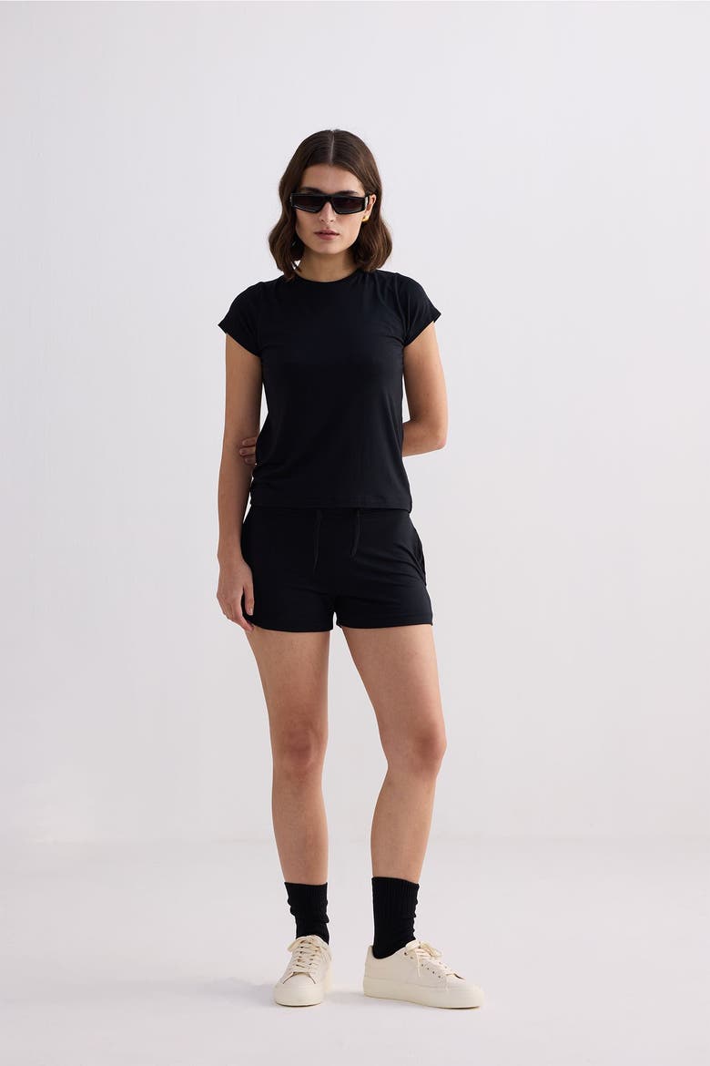 Essential Short Sleeve Tee Set, Alternate, color, Black