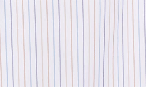 Isaia Stripe Cotton Button-up Shirt In White