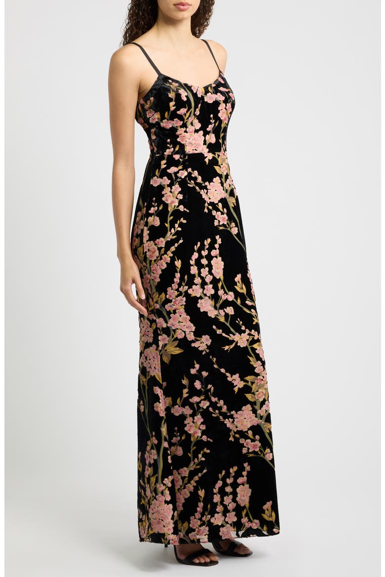 Giovanna Floral Cocktail Dress, Alternate, color, BLACK MULTI