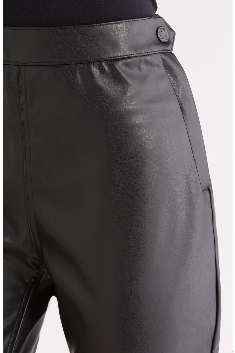 Calla Faux Leather Capri Pants, Alternate, color, NOIR