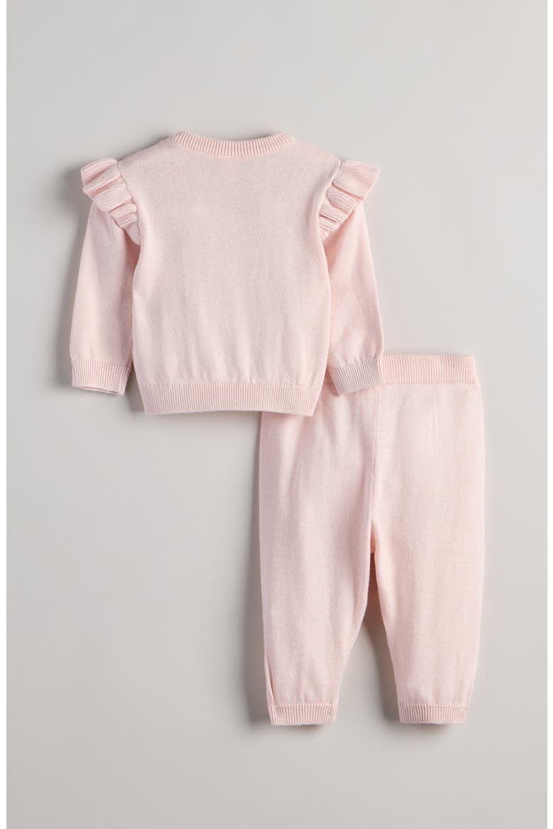 Flutter Sleeve Sweater & Joggers Set, Alternate, color, PINK DOGWOOD GOOSE